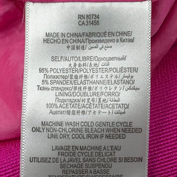 BCBGeneration ONE SHOULDER HOT PINK COCKTAIL DRESS WOMEN'S SIZE 12 LINED *FLAW* - Picture 16 of 16